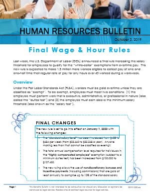 Final Wage & Hour Rules -flyer